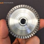 This Ø2.7” Turbine Rotor with 45 full blades was precision 5-axis machined using micro-tools holding the blade profiles within tenths.